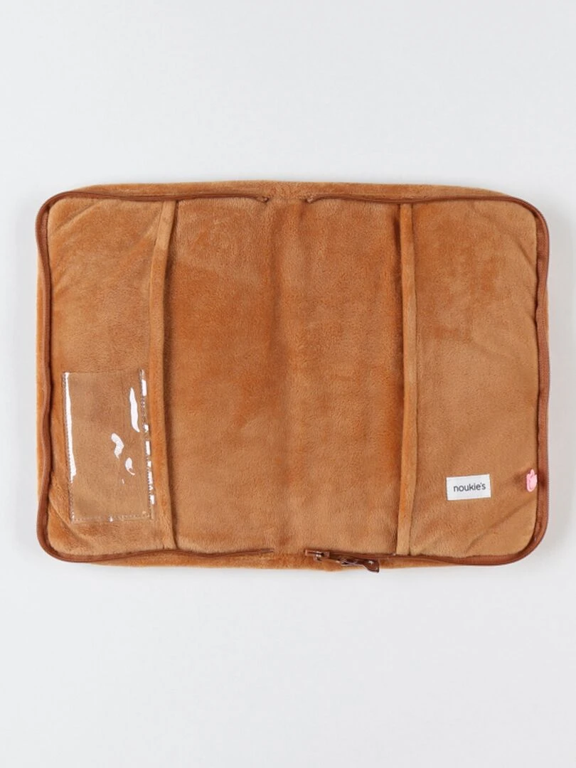 Protège carnet de santé Babou en Veloudoux  caramel   Marron