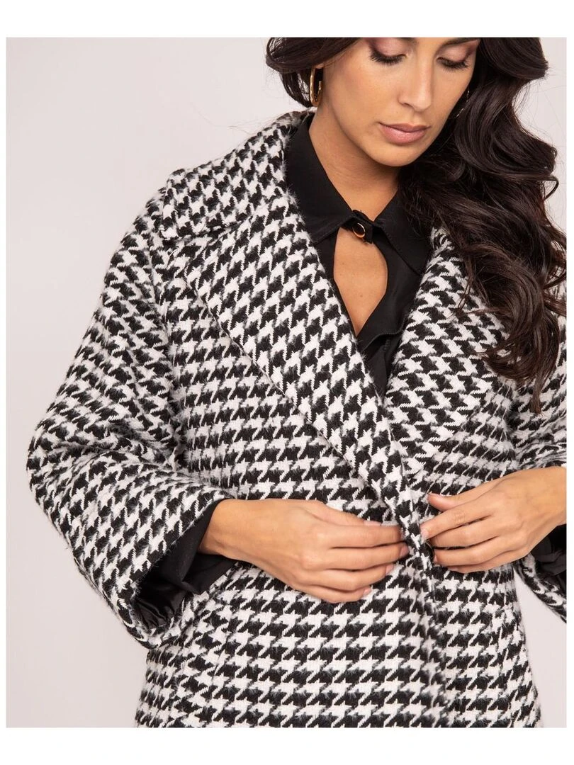 Manteau pied de poule UMAC   Noir