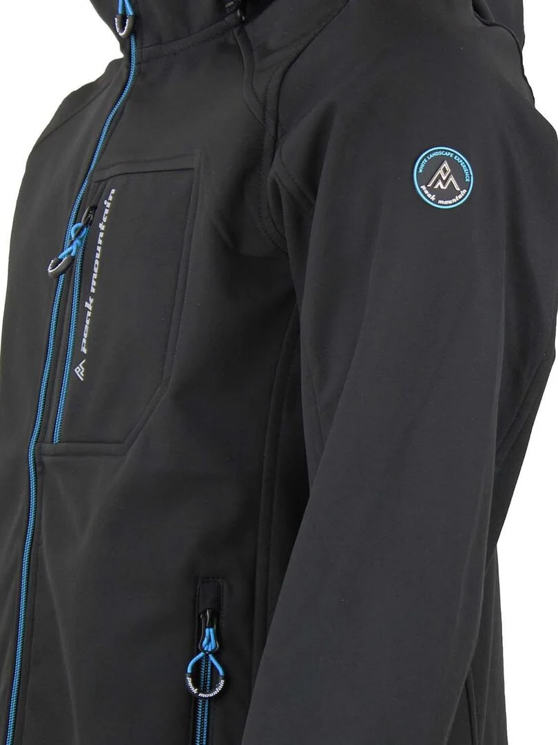 Blouson softshell homme CAFORAIN   PEAK MOUNTAIN   Noir Bleu