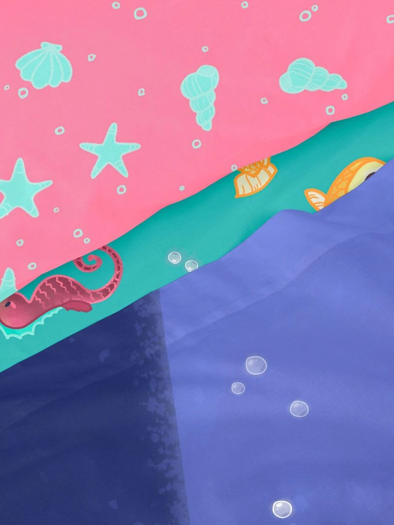 Parure de lit 2 pièces Happy mermaid "Happyfriday" Multicolore