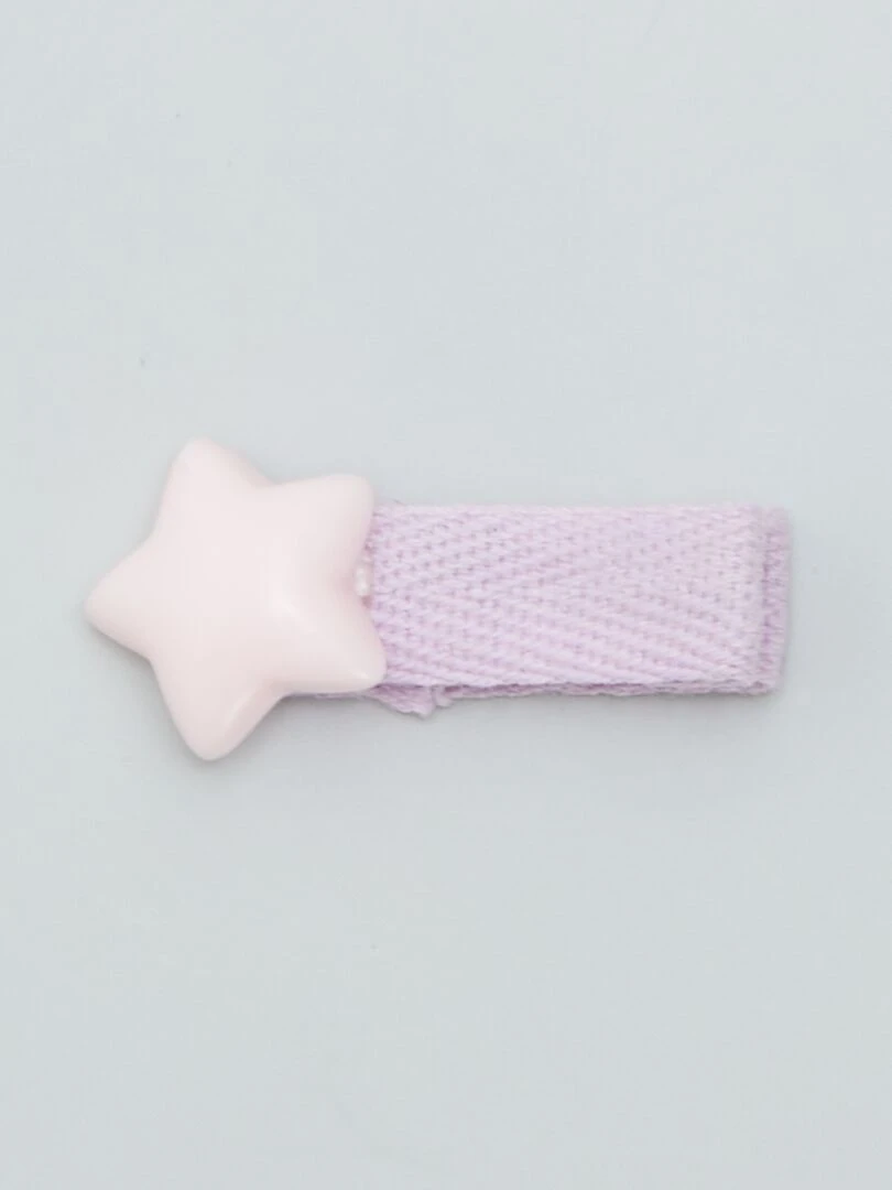 Lot de 3 pinces croco étoile   Violet