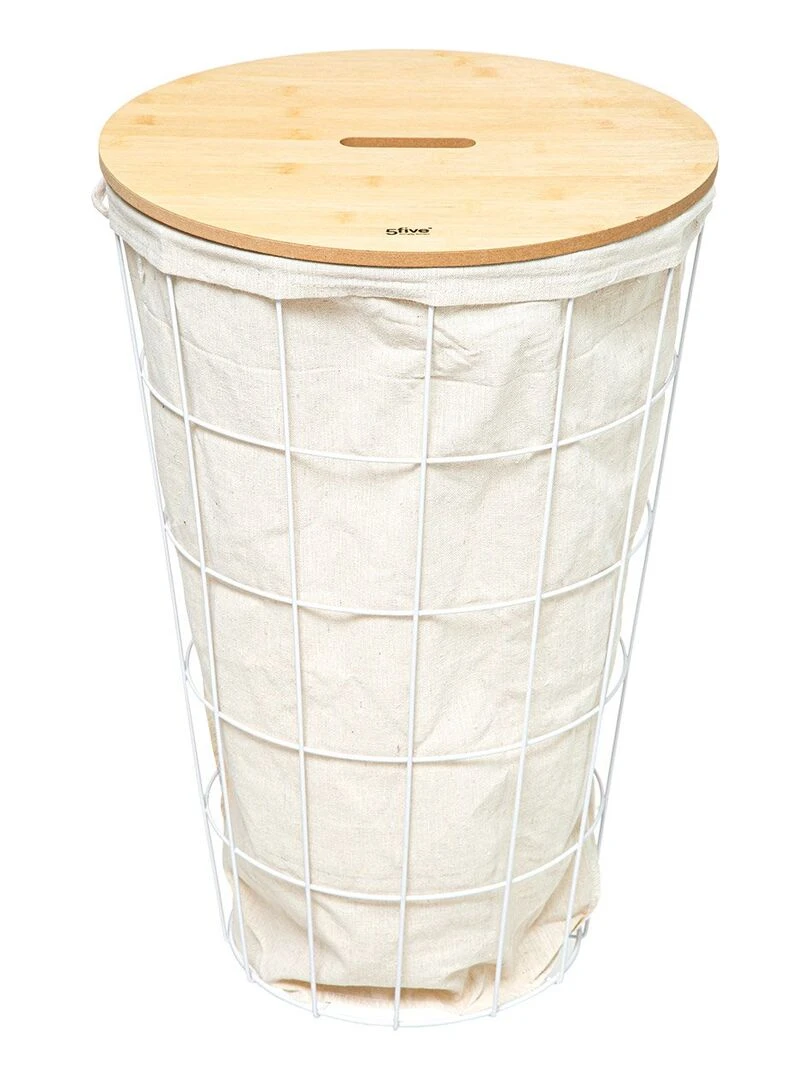 Panier à linge Modern blanc Blanc
