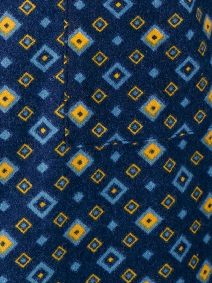 Pyjaveste flanelle grattée pur coton   Damart   Bleu marine