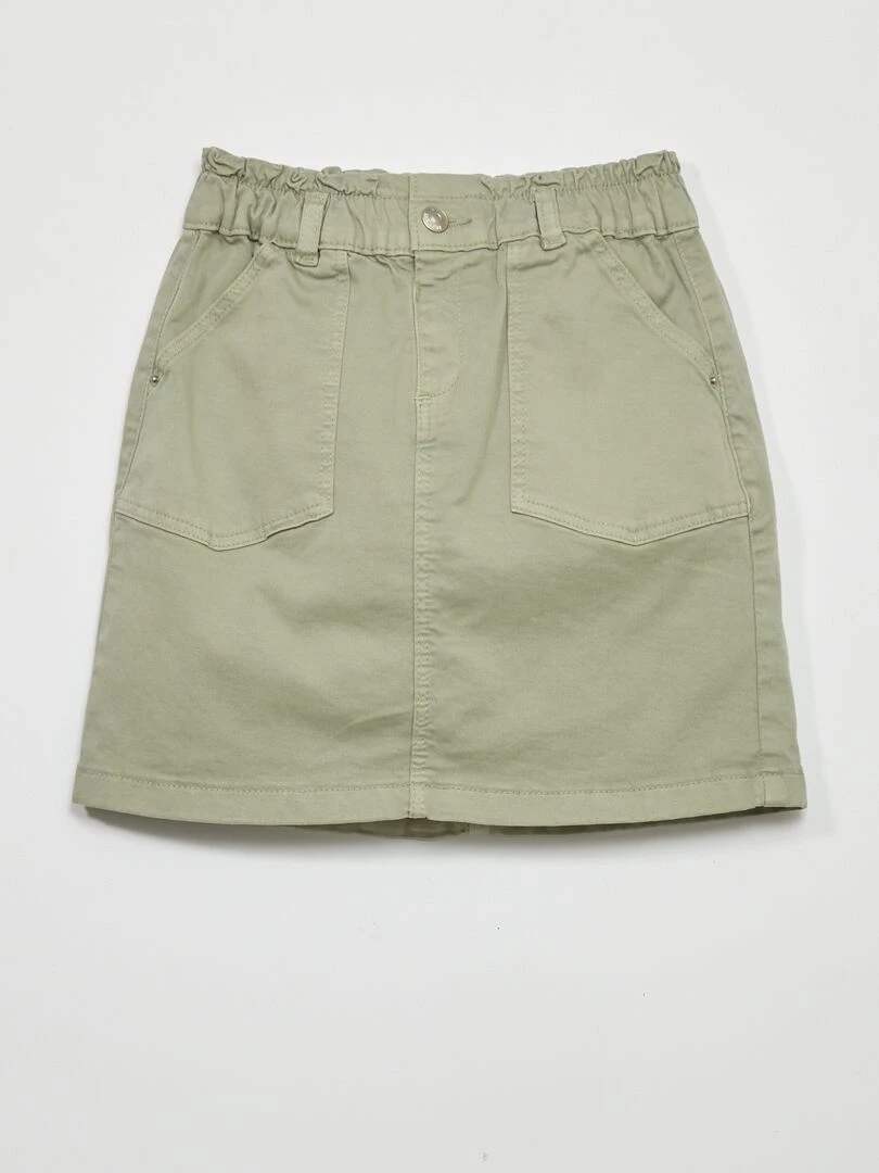 Jupe en jean paperbag Vert