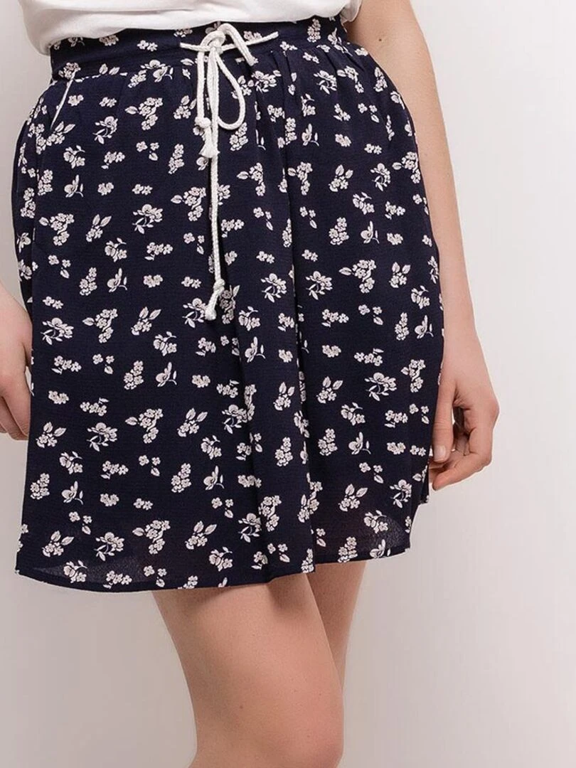 Jupe à fleurs Bleu