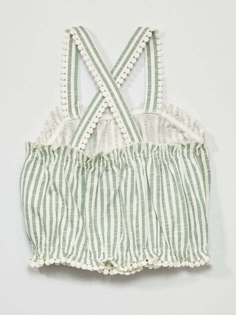 Débardeur rayé   Vert