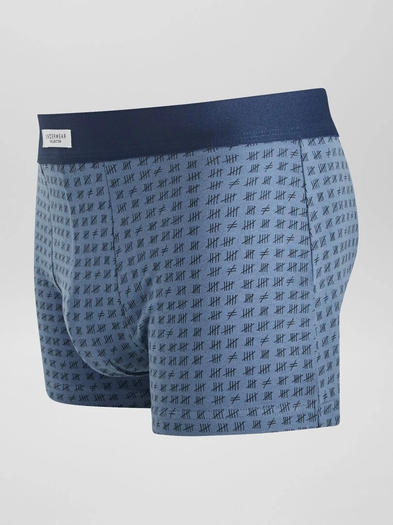 Lot 3 boxers stretch   Bleu