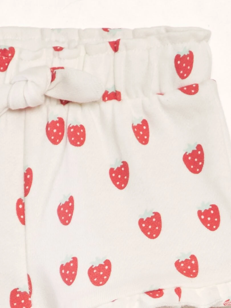 Short imprimé   Blanc