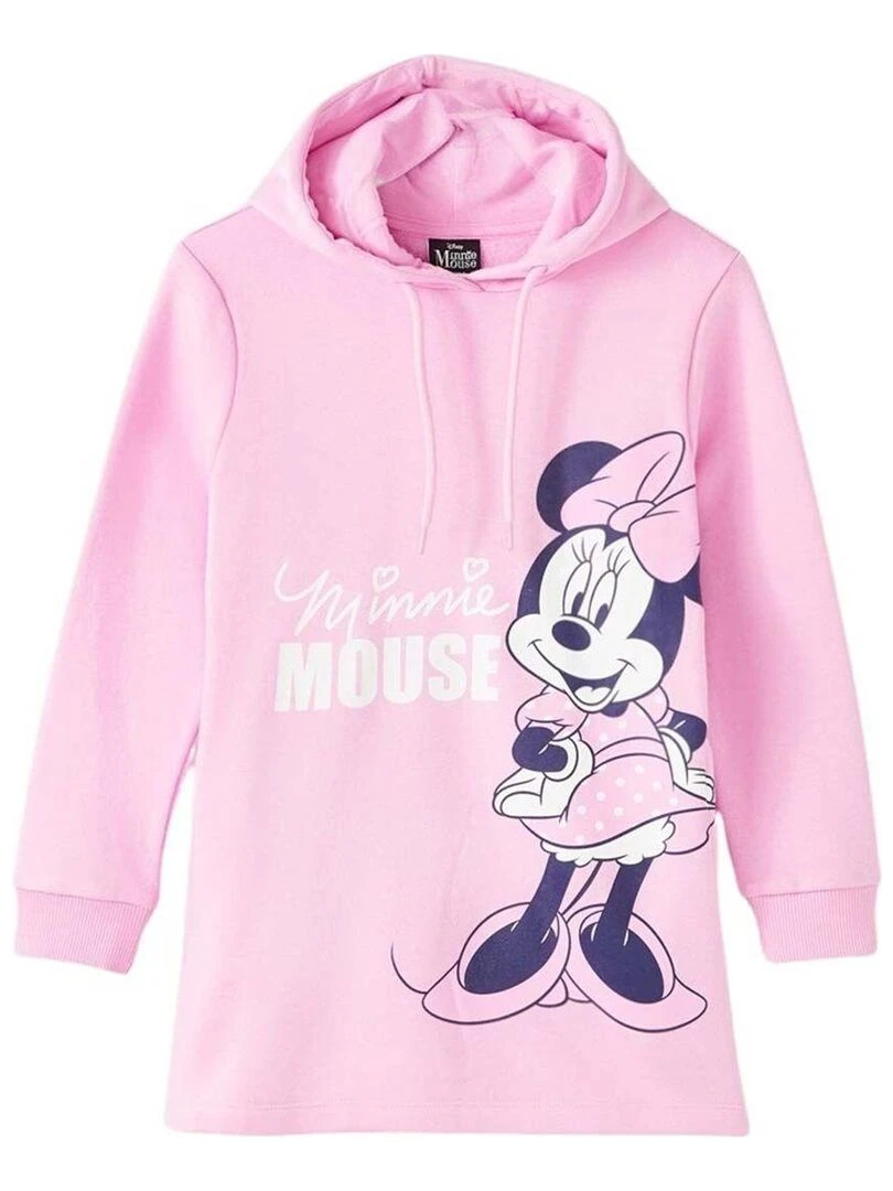 Disney Robe Pull fille imprimé Minnie en coton Rose