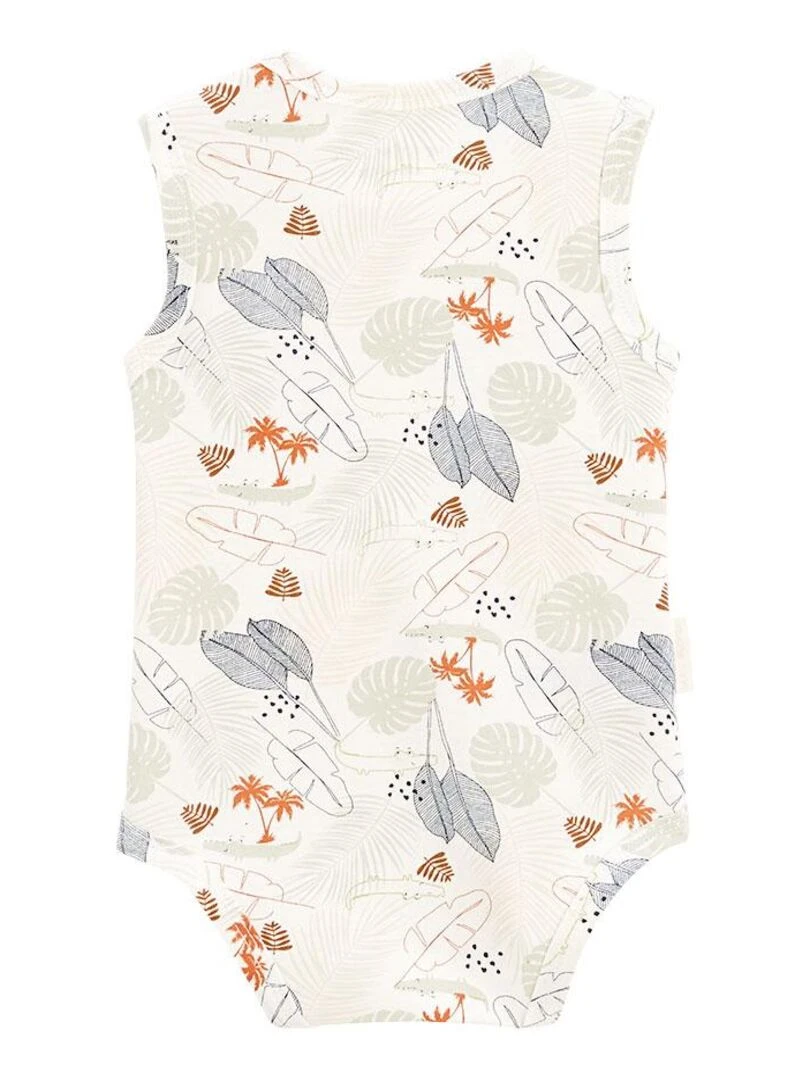 Lot de 2 bodies bébé sans manches Sian   Ecru