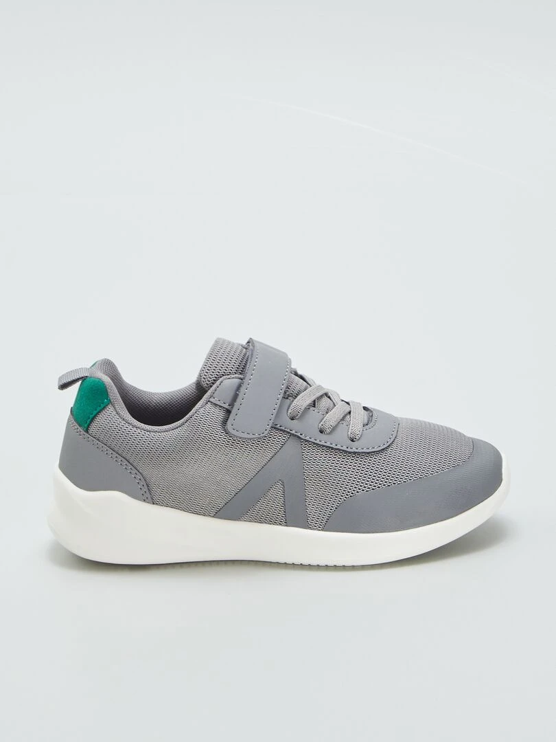 Baskets basses running Gris/vert