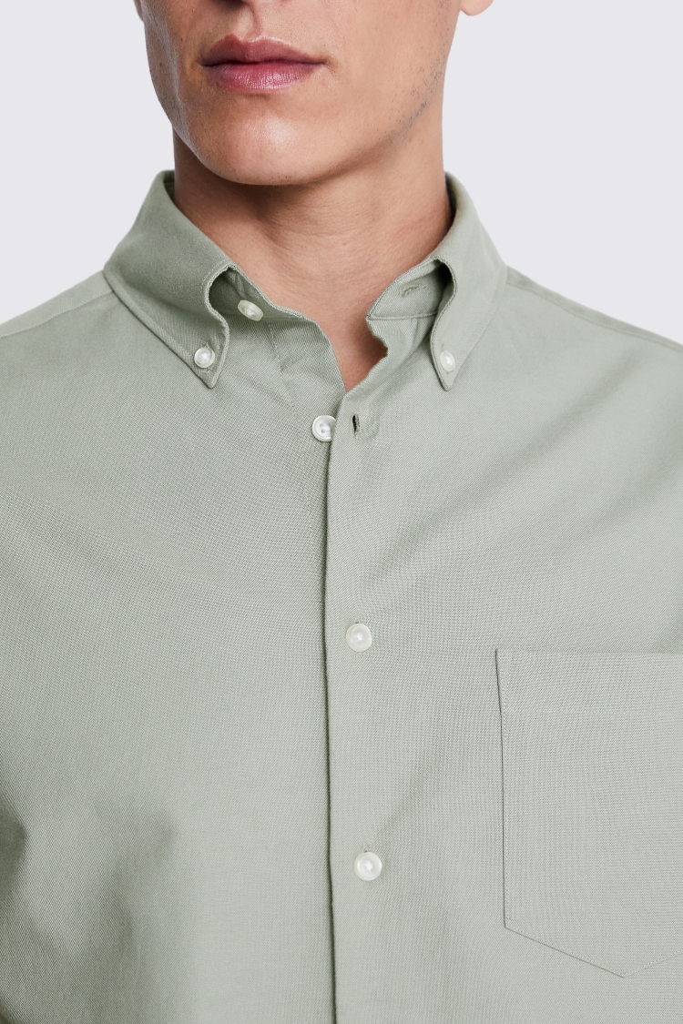 Sky Short Sleeve Washed Oxford Shirt   Buy Online at Moss