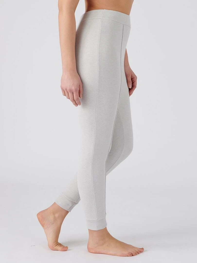 Caleçon long femme molleton gratté Thermolactyl Sensitive   Damart   Gris chiné