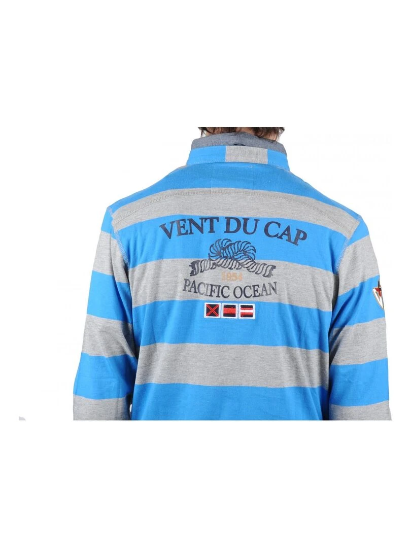 Polo manches longues garçon ECRASTY   VENT DU CAP   Bleu
