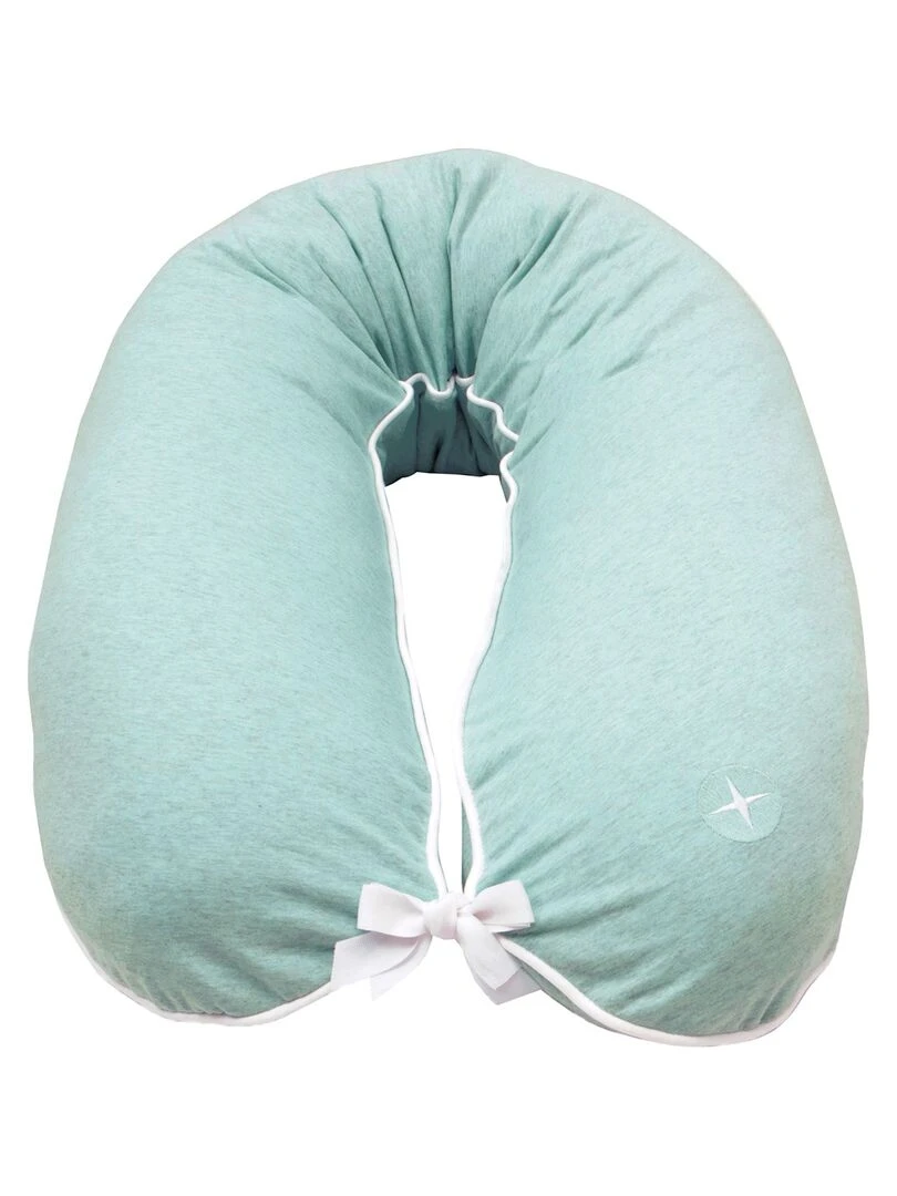 Housse de coussin d'allaitement confort évolutif coton Vert