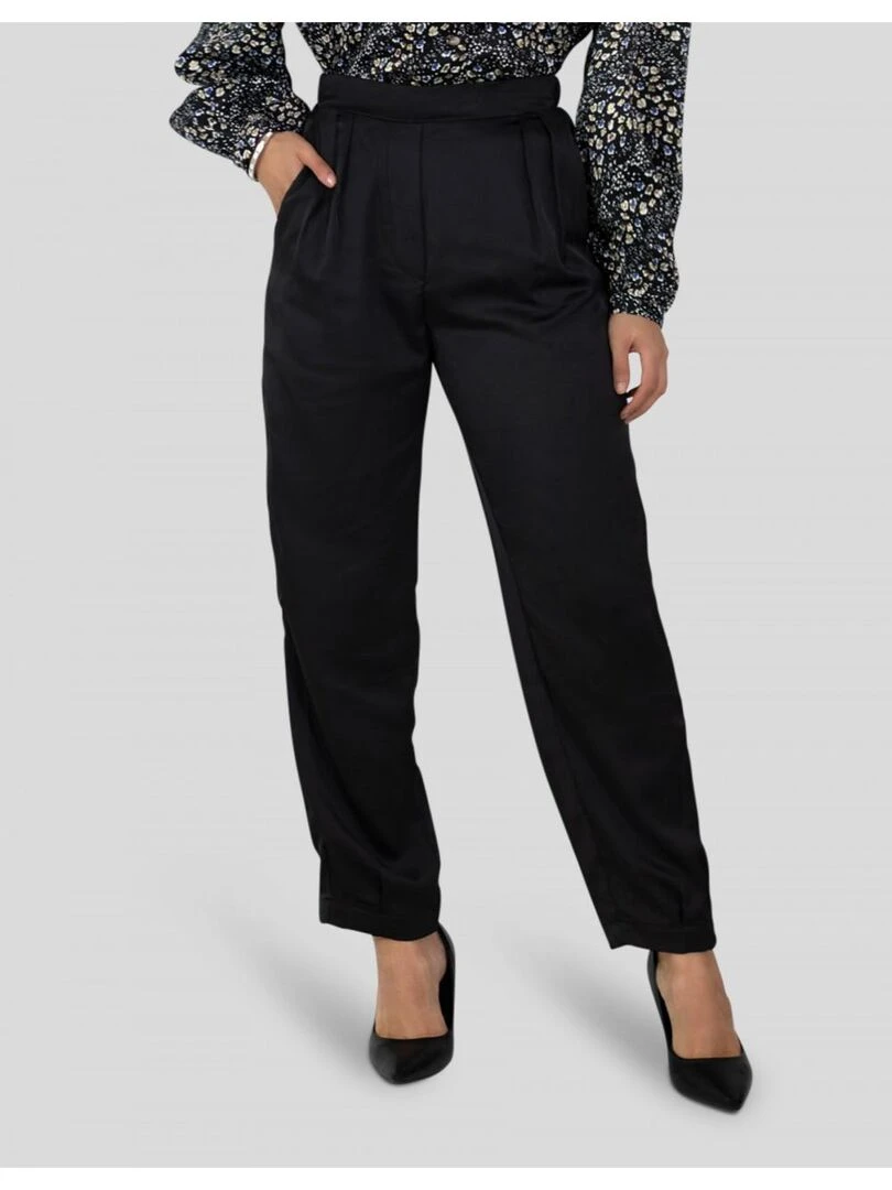 Pantalon droit habillé Kebello Noir Noir