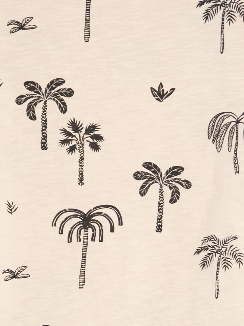 T shirt imprimé fantaisie Beige