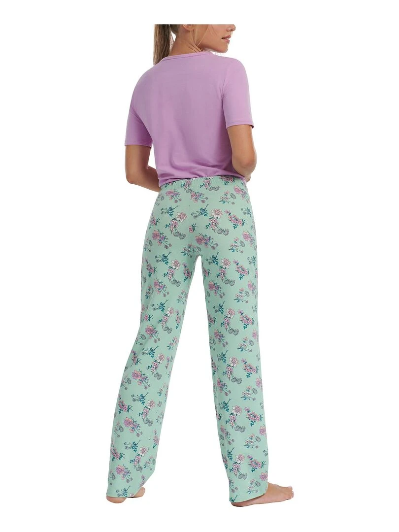 Pyjama pantalon top manches courtes Posh Vert