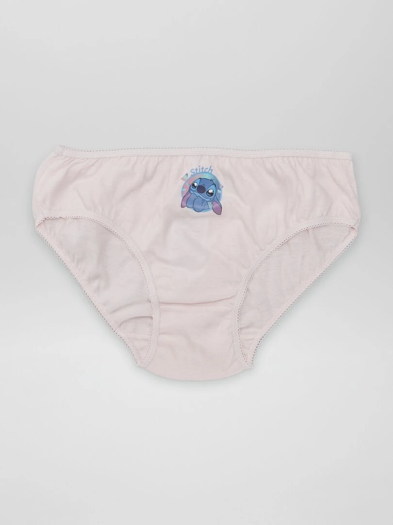 Lot de 5 culottes 'Stitch'   Blanc/rose