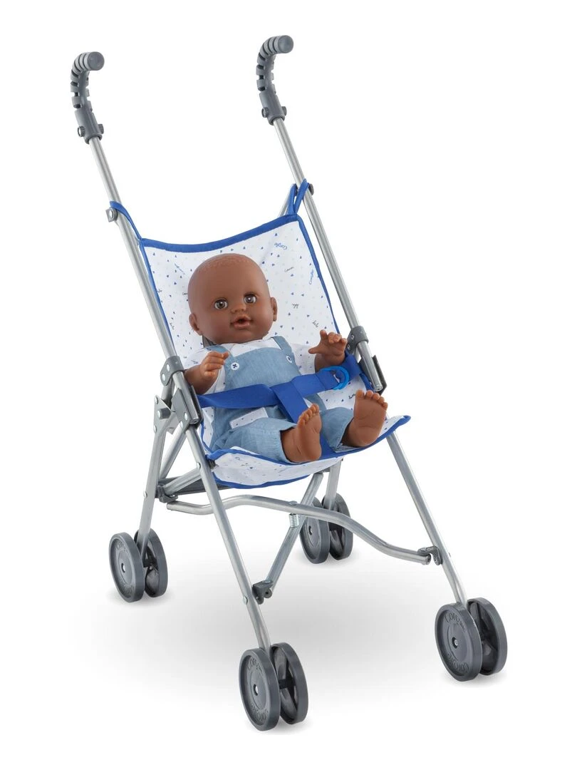 Poussette Canne Bleue pour poupon 36/42/52 cm N/A