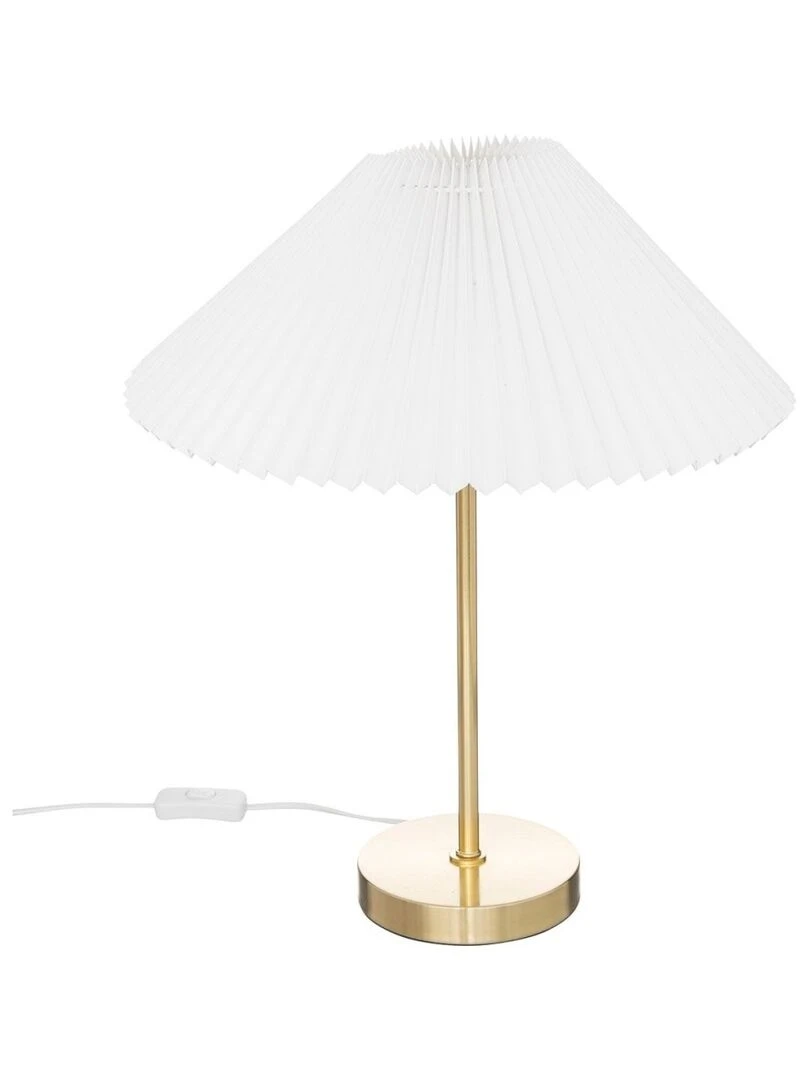 Lampe droite Jil doré H47 Blanc
