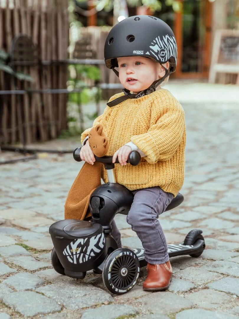 Trottinette évolutive 2 en 1 Highwaykick 1 zèbre   Noir