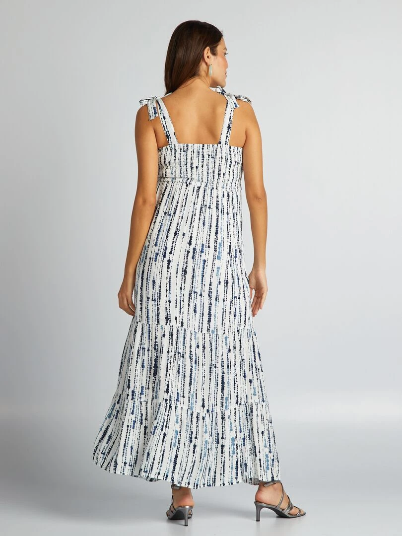 Robe grossesse à coupe longue   BLANC