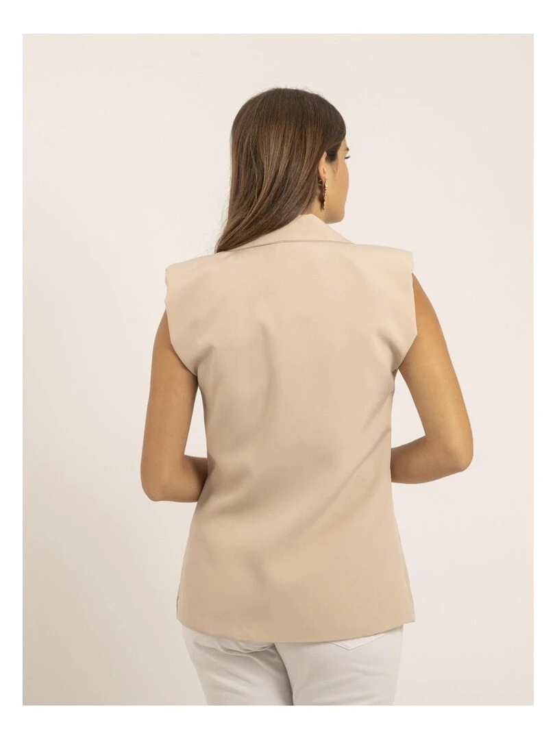 Blazer sans manches UVIDA Beige