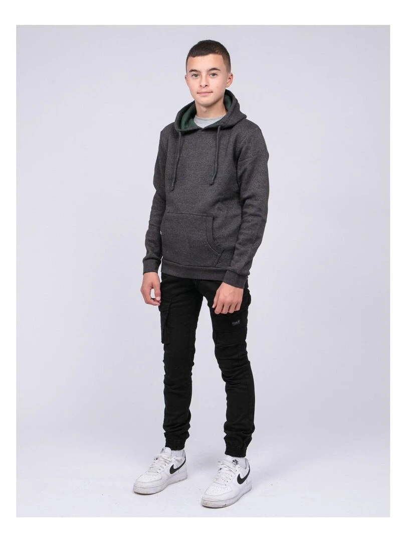 Sweat capuche WIDEM J   gris anthracite