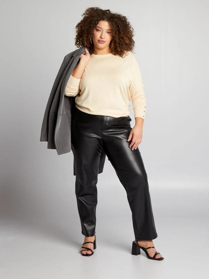Pull en maille douce ultra stretch Beige