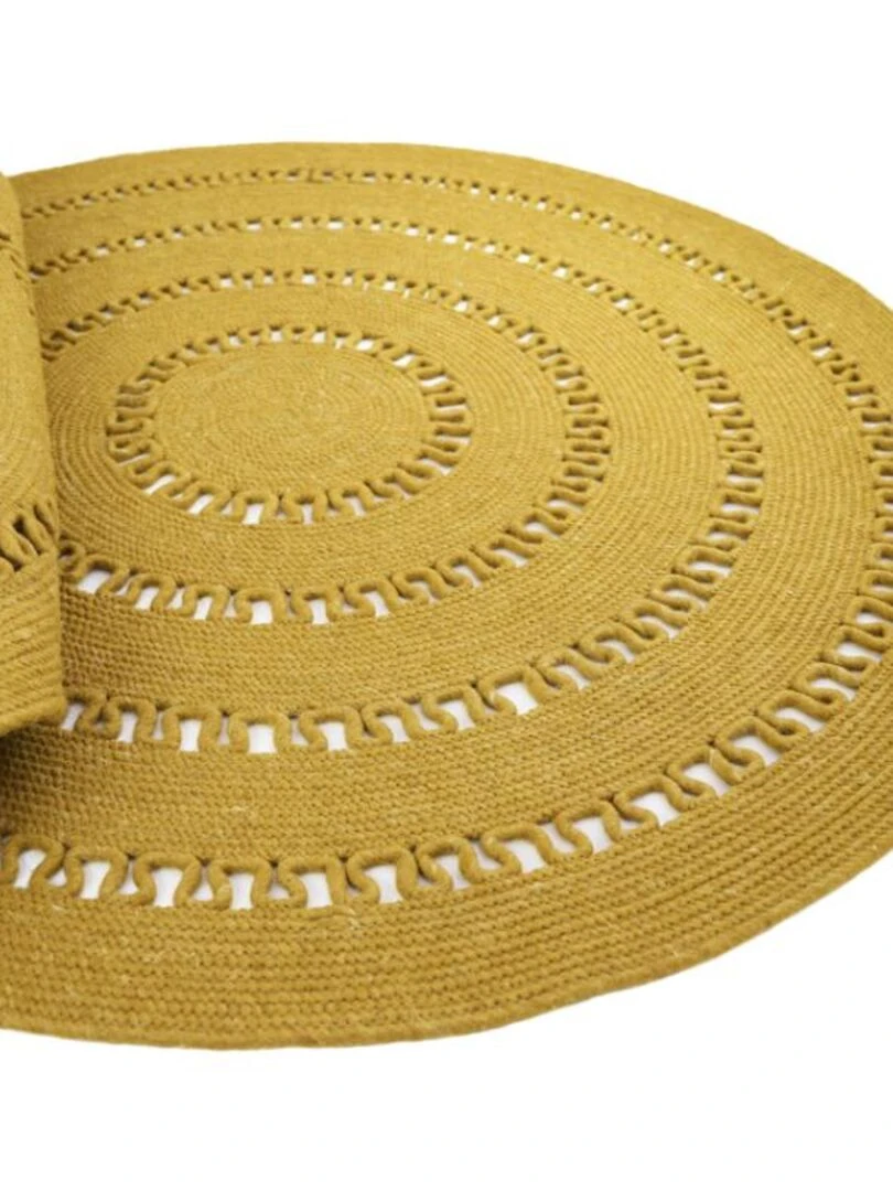 Tapis Rond Bibek Mangue (110 Cm) Jaune