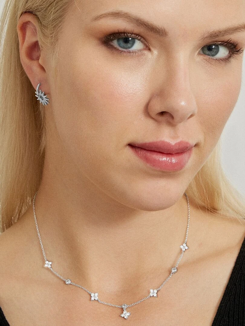 Collier Nainne  rhodié   Multicolore