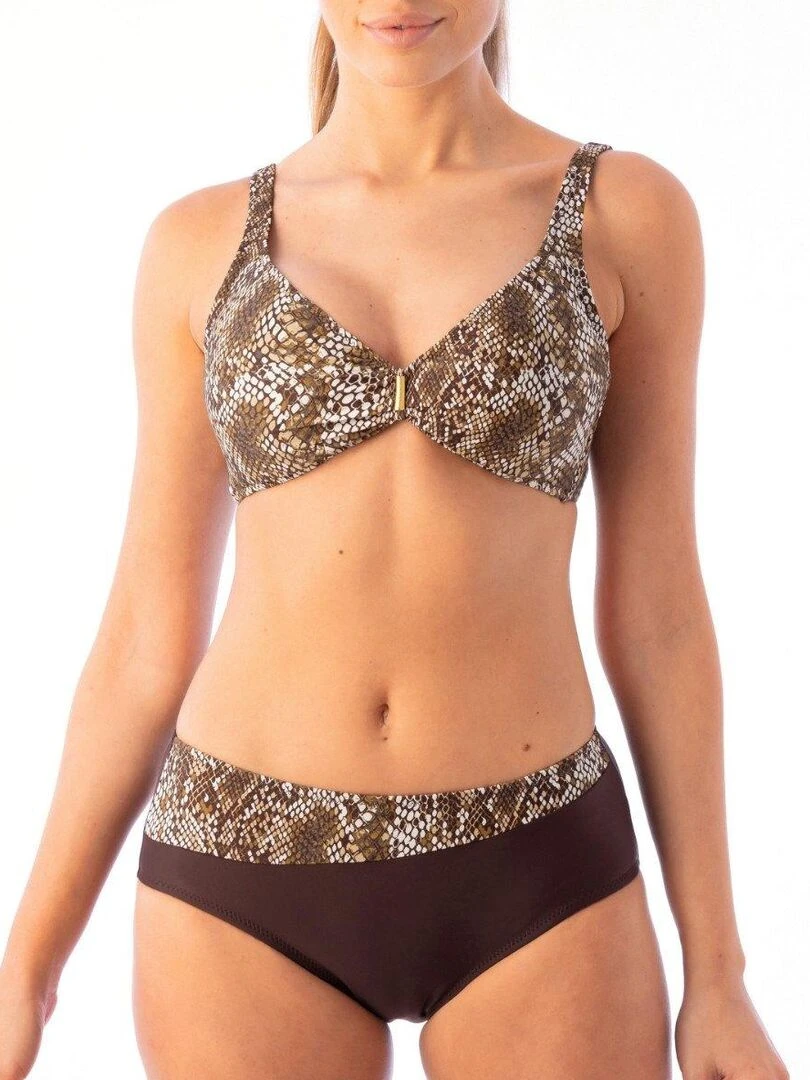 Haut de maillot de bain triangle Estela Marron