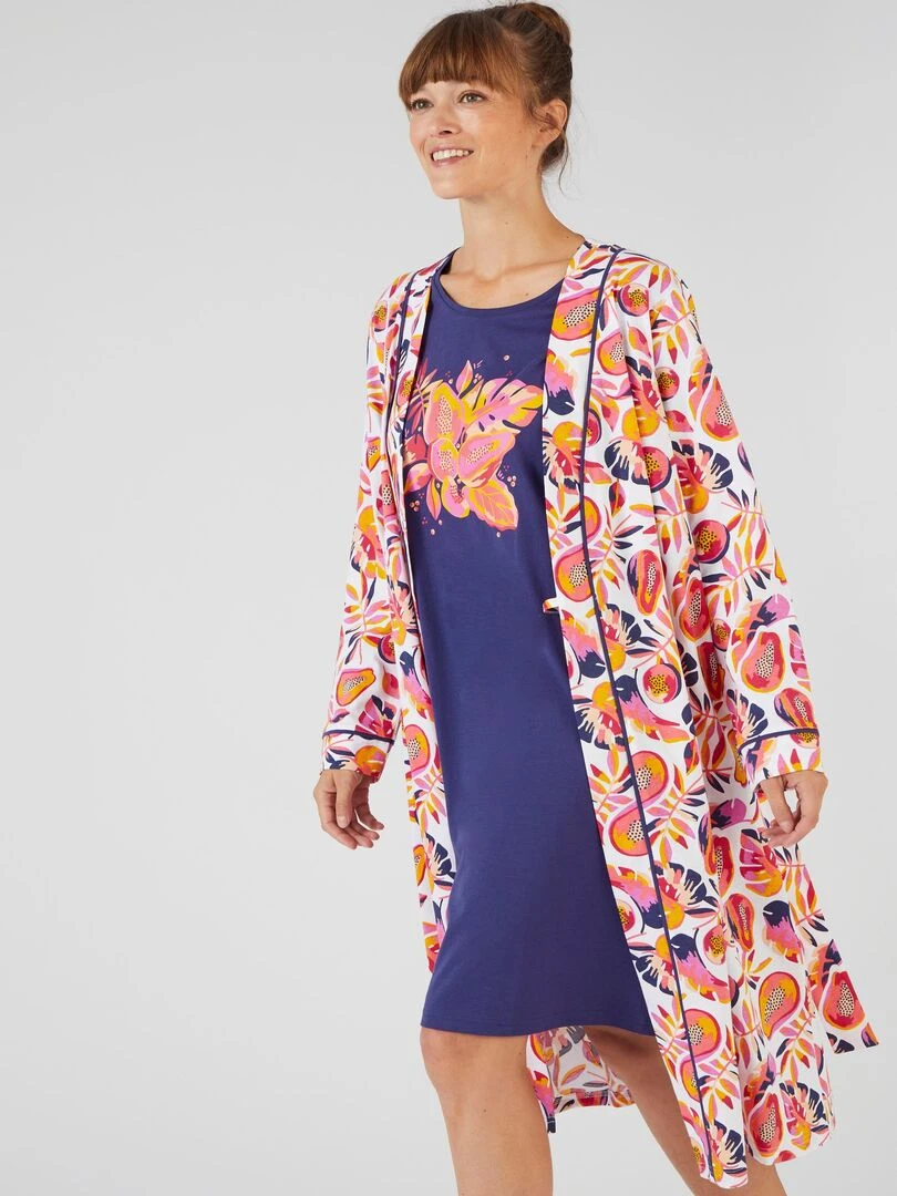 Robe de chambre pur coton   Damart   Orange