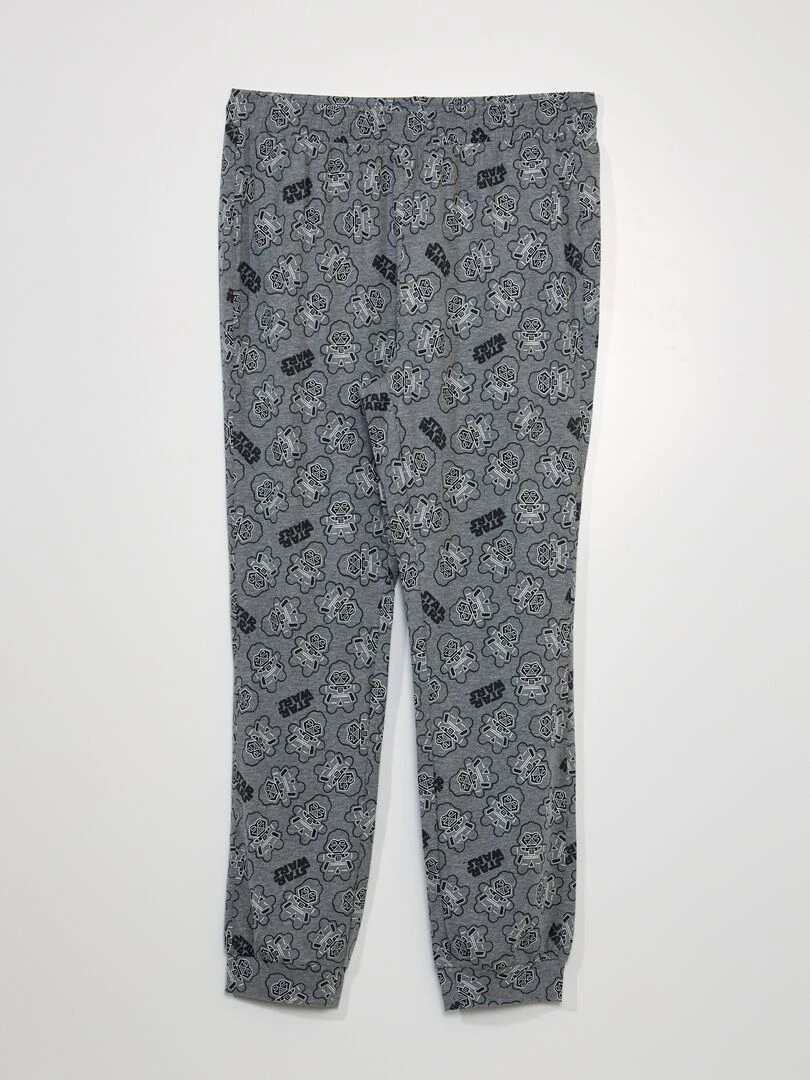 Pyjama long 'Star Wars'   2 pièces   Noir/gris