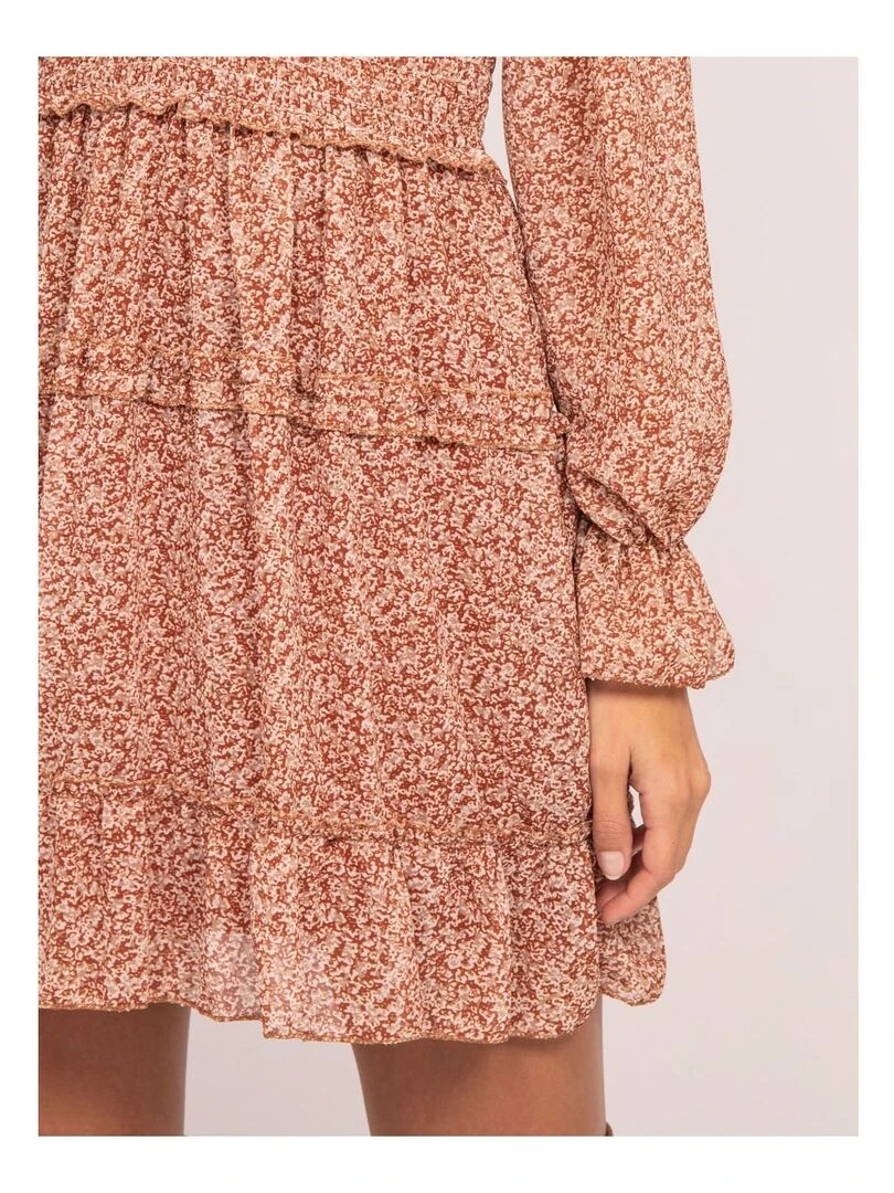 Robe courte motifs ISMAELLE   Rouge brique