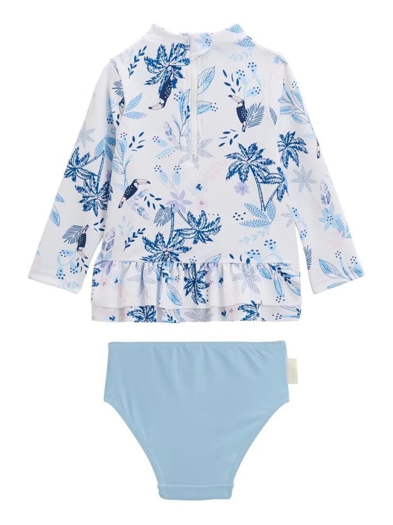 Maillot de bain bébé 2 pièces t shirt de protection UV & culotte Moorea   Bleu