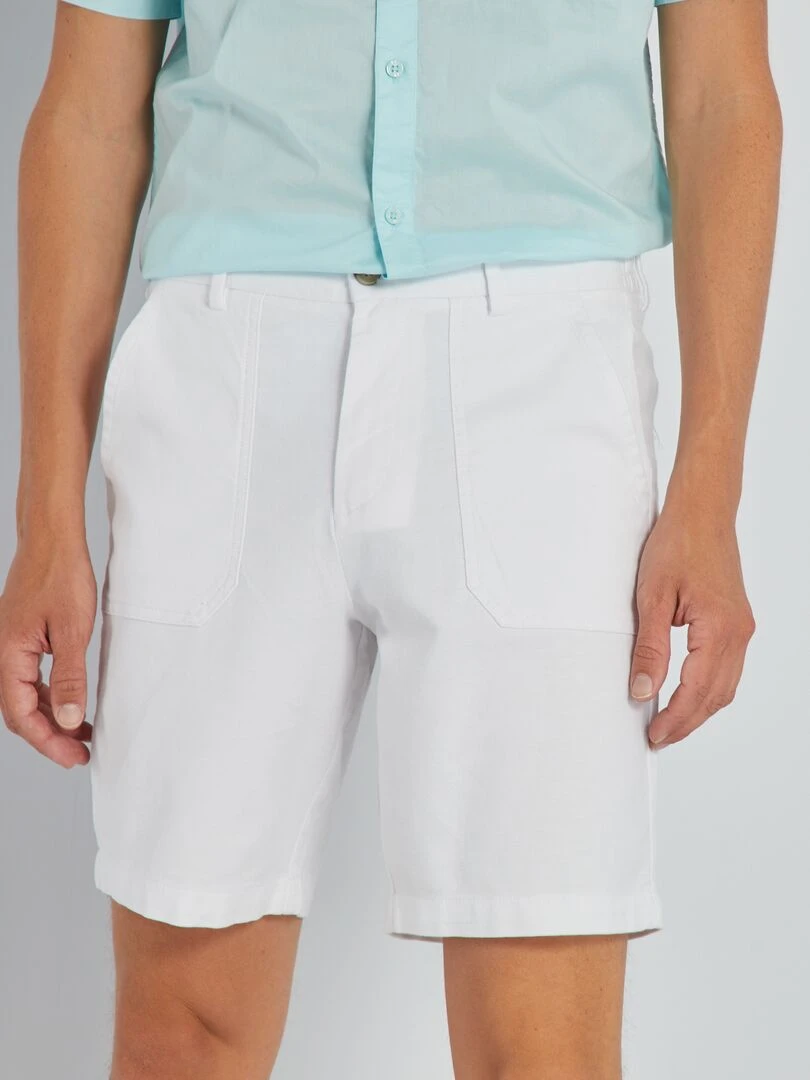 Short en twill   blanc