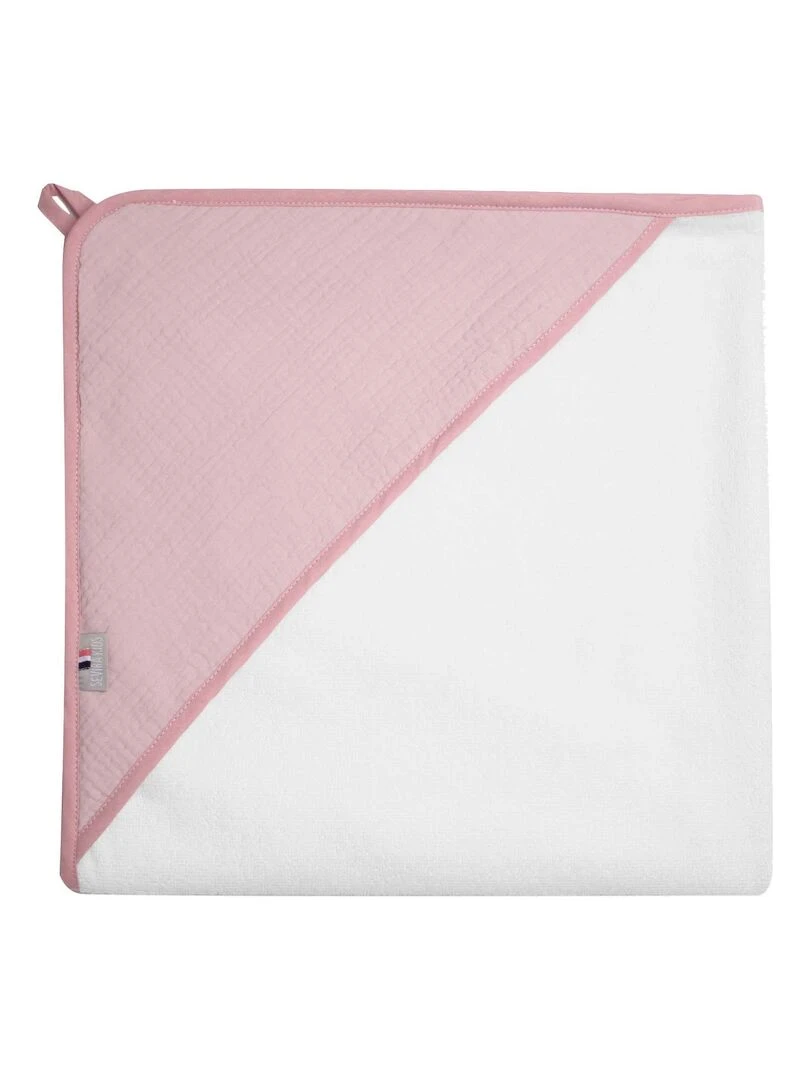 Cape de bain en gaze de coton Jeanne Vieux rose
