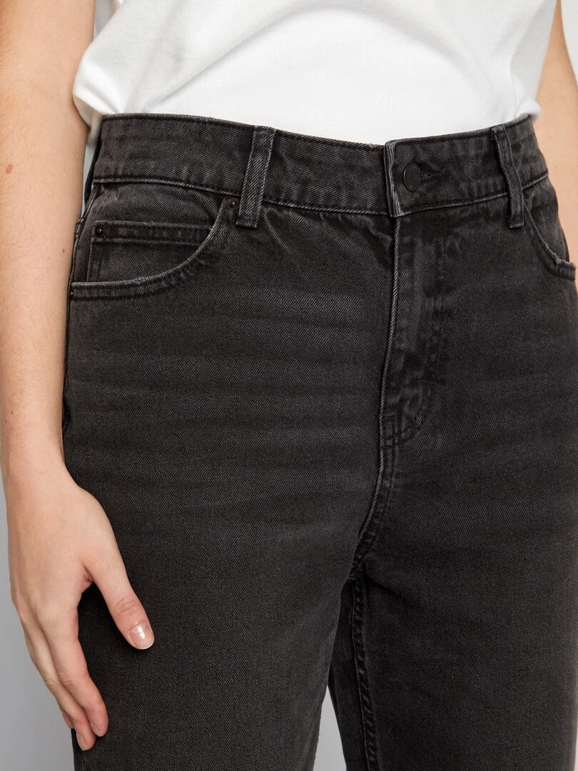 Jean flare à taille haute   Noir
