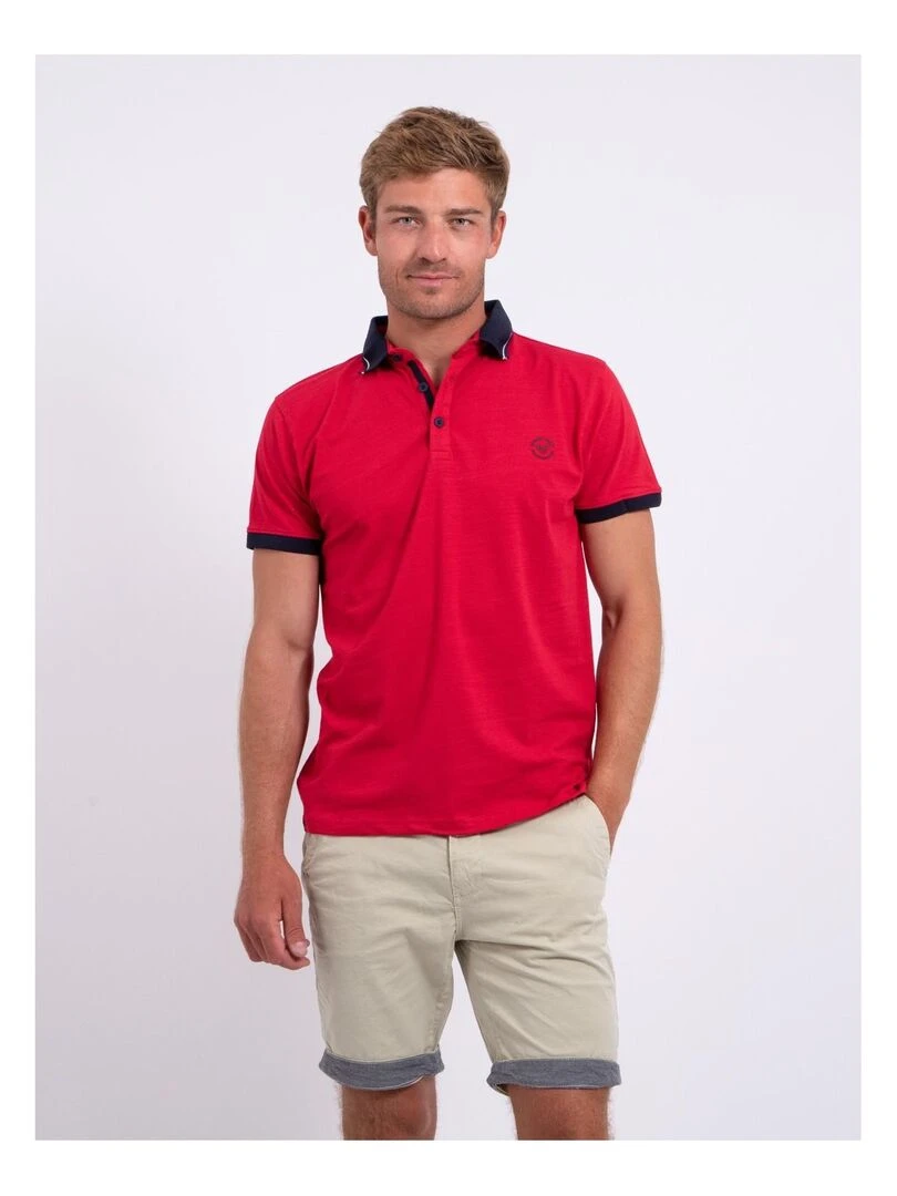 Polo manches courtes pur coton PUMADY Rouge