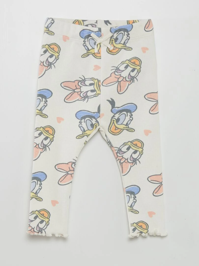 Legging côtelé 'Donald' Crème