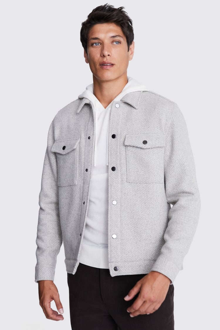 Light Grey Structured Shacket Buy Online at Moss
