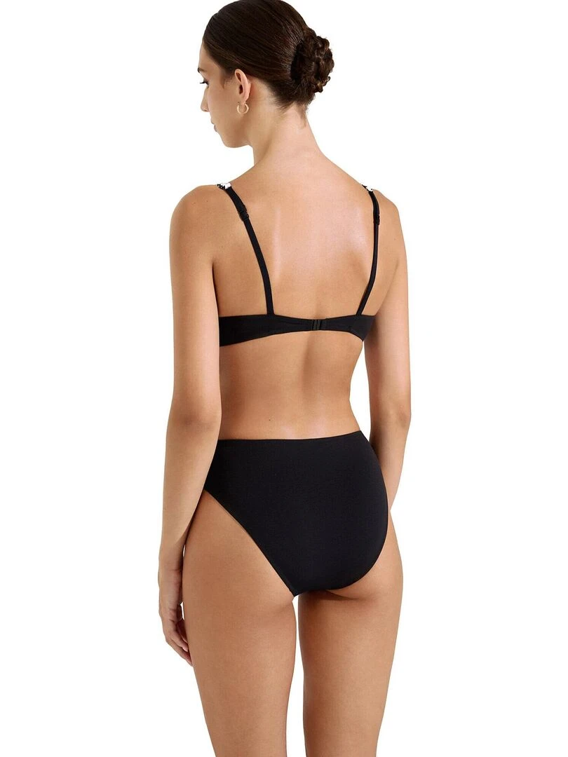 Bas maillot slip de bain taille haute Quito   Noir