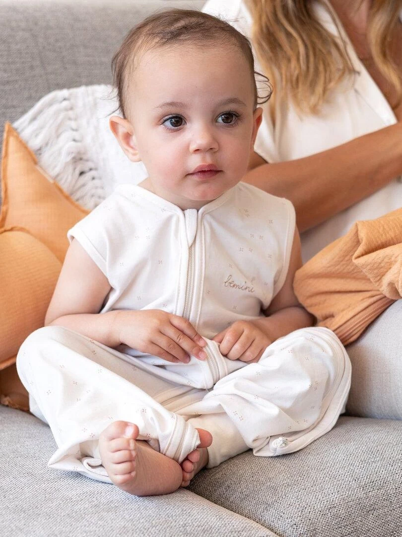 Bemini Gigoteuse jambes séparables Jersey Blanc cassé