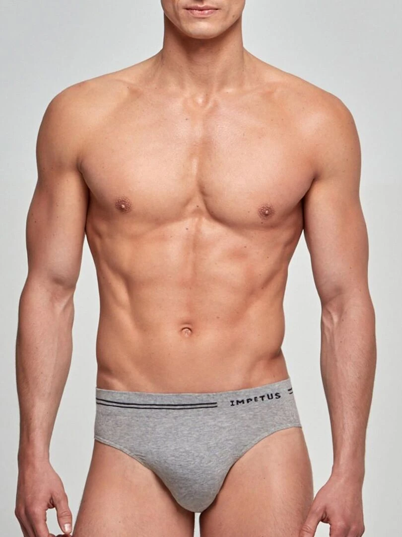 Slip en coton sans couture Essentials Gris
