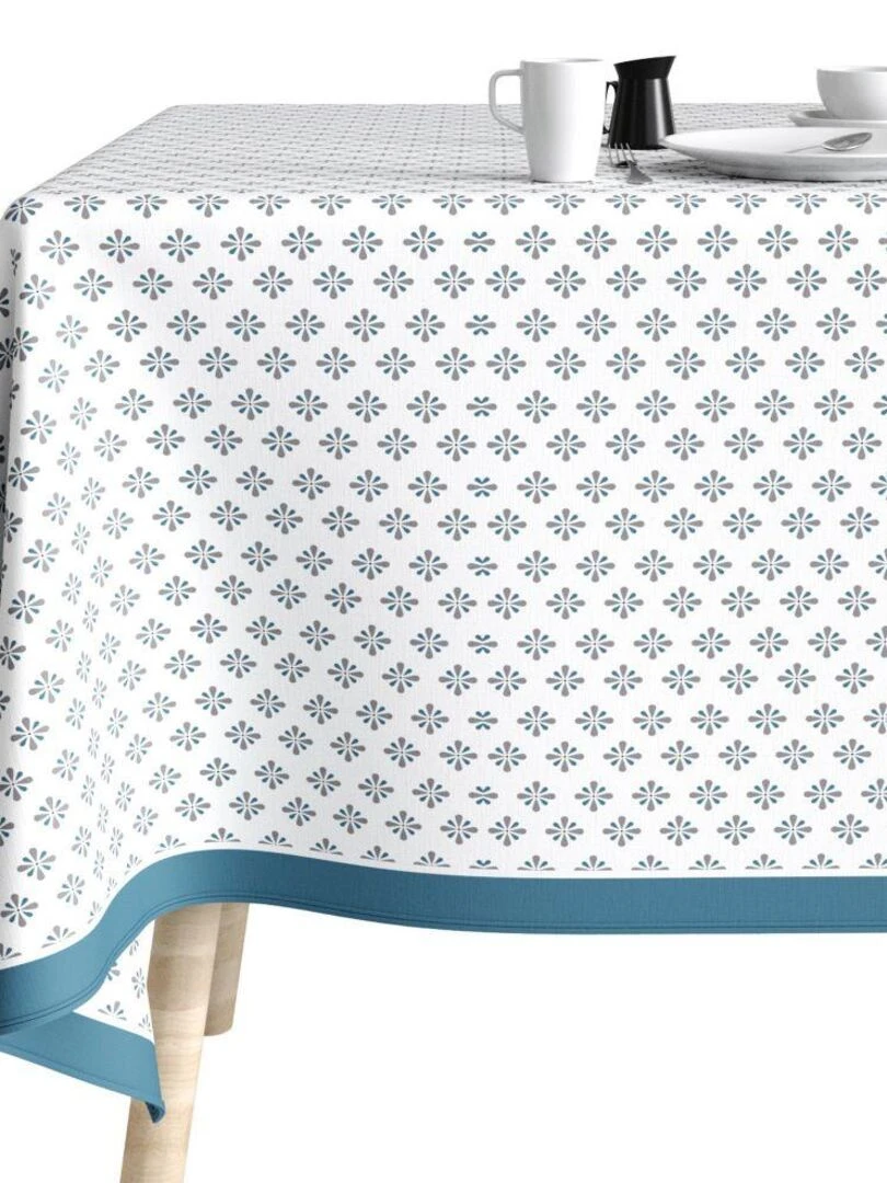 Nappe rectangulaire anti tache en Coton   Clema   Bleu