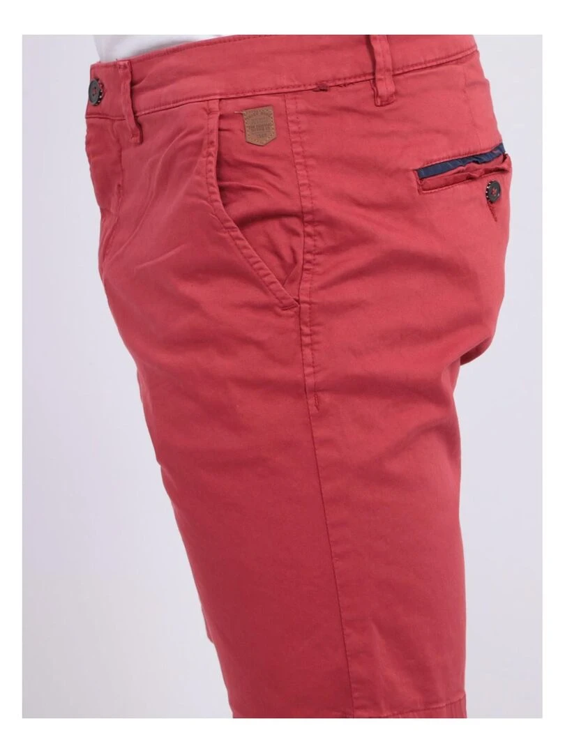 Bermuda chino slim BERKLEY   Rouge