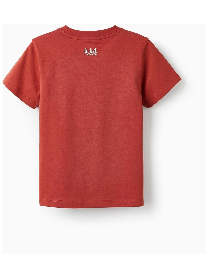 T shirt en coton pour garçon 'Comporta' manches courtes Rouge