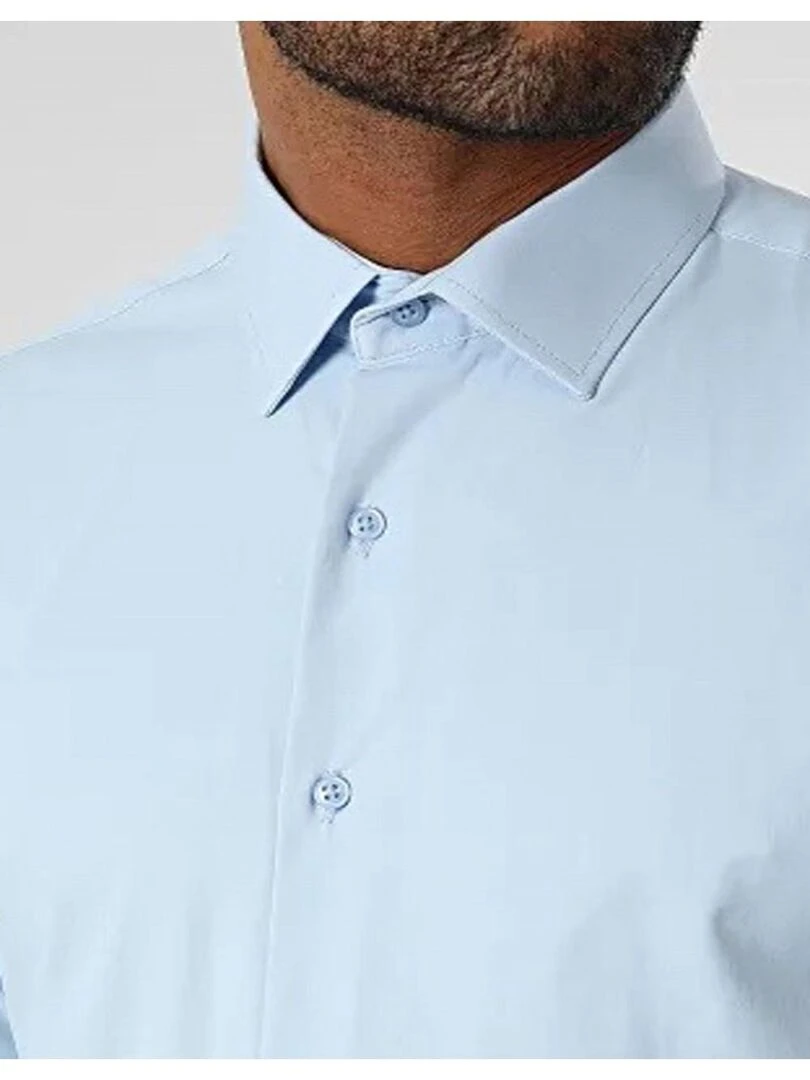 Chemise Slim Fit Kebello   Bleu ciel